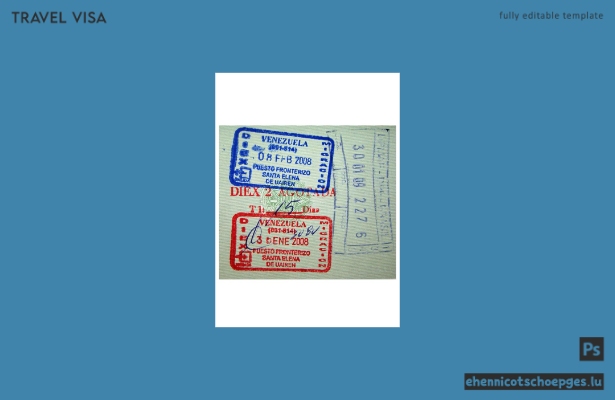 Beispielvorschau für einen Visastempel für Venezuela